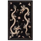 Vintage 1980s Chinese Dragon Rug